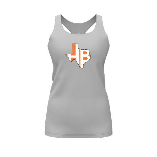 [FT0TRBGY-FYS-LOGO1] Decker Racerback Tank Top (Female Youth S, Gray, Logo 1)