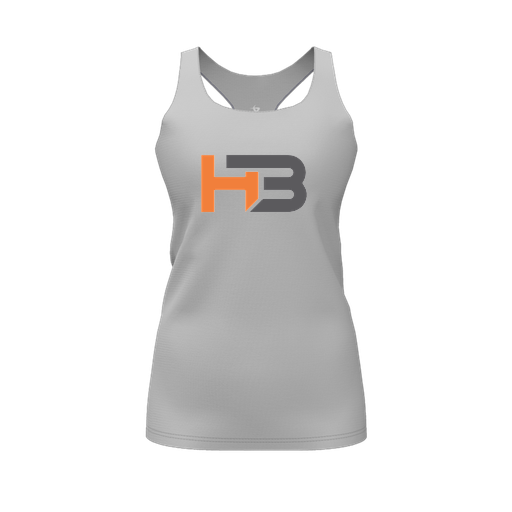 [FT0TRBGY-FYS-LOGO2] Decker Racerback Tank Top (Female Youth S, Gray, Logo 2)