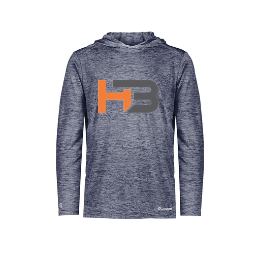 [FOLHCGNV-AS-LOGO2] Decker Men's Charge Hoodie (Adult S, Navy, Logo 2)