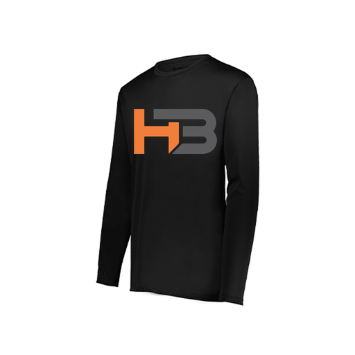 [222822.080.XS-LOGO2] Men's LS Smooth Sport Shirt (Adult XS, Black, Logo 2)