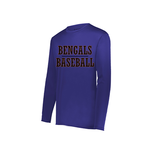 [222822.747.XS-LOGO3] Men's LS Smooth Sport Shirt (Adult XS, Purple, Logo 3)