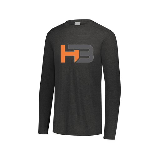 [FTLCUBBK-AXS-LOGO2] Decker Men's Tri-Blend T-Shirt - Long Sleeve (Adult XS, Black, Logo 2)