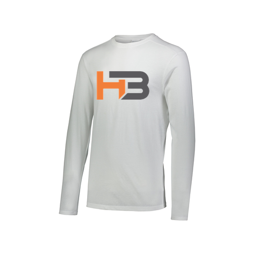[FTLCUBWH-AXS-LOGO2] Decker Men's Tri-Blend T-Shirt - Long Sleeve (Adult XS, White, Logo 2)