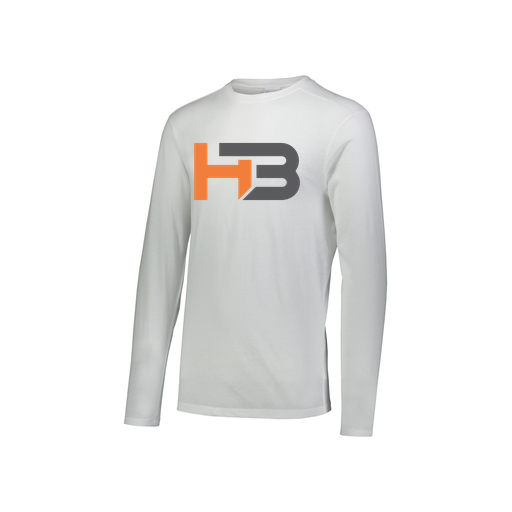 [FTLCUBWH-YS-LOGO2] Decker Youth Tri-Blend T-Shirt - Long Sleeve (Youth S, White, Logo 2)