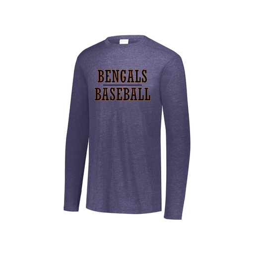 [FTLCUBNV-YS-LOGO3] Decker Youth Tri-Blend T-Shirt - Long Sleeve (Youth S, Navy, Logo 3)