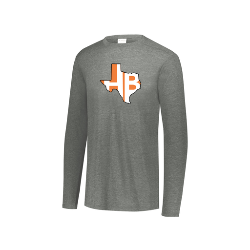 [FTLCUBGY-YS-LOGO1] Decker Youth Tri-Blend T-Shirt - Long Sleeve (Youth S, Gray, Logo 1)