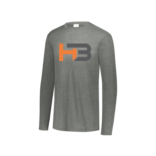 [FTLCUBGY-YS-LOGO2] Decker Youth Tri-Blend T-Shirt - Long Sleeve (Youth S, Gray, Logo 2)